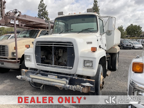 (Jurupa Valley, CA) 1996 Ford LN9000 Water Tank Truck Not Running, Condition Unknown) (Stripped Of P