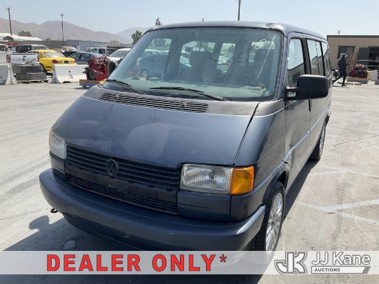 (Jurupa Valley, CA) 1993 VOLKSWAGEN EUROVAN Passenger Van Runs & Moves) (Needs Battery, Overheats
