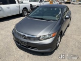 (Jurupa Valley, CA) 2012 Honda Civic 4-Door Sedan Runs & Moves) (CNG Tank Expires 04-2027