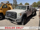(Jurupa Valley, CA) 2012 Ford F550 4x4 Crew-Cab Flatbed/Service Truck Not Running, Condition Unknown