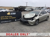 (Jurupa Valley, CA) 2016 Toyota Camry 4-Door Sedan Not Running, Condition Unknown, Wrecked, Airbags 