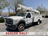(Jurupa Valley, CA) Altec AT40G, Articulating & Telescopic Bucket Truck mounted behind cab on 2016 F