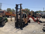 (Jurupa Valley, CA) Mitsubishi FG18K Rubber Tired Forklift Not Running, Condition Unknown) (Key Igni