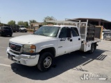 (Jurupa Valley, CA) 2005 GMC Sierra 3500 Crew-Cab Stake Truck Runs & Moves