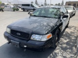 (Jurupa Valley, CA) 2011 Ford Crown Victoria Police Interceptor 4-Door Sedan Runs & Moves) (Missing 