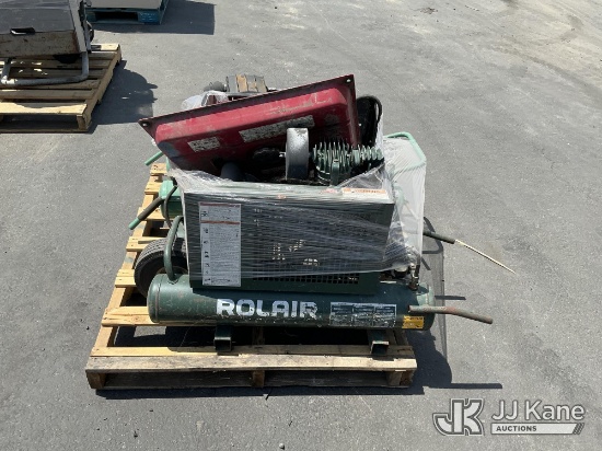 (Jurupa Valley, CA) (1 Pallet) Air Compressors & Fuel Tank (Used ) NOTE: This unit is being sold AS 