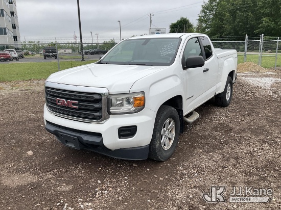 (Louisville, OH) 2016 GMC Canyon 4x4 Extended-Cab Pickup Truck Runs & Moves, Engine Light On, Engine