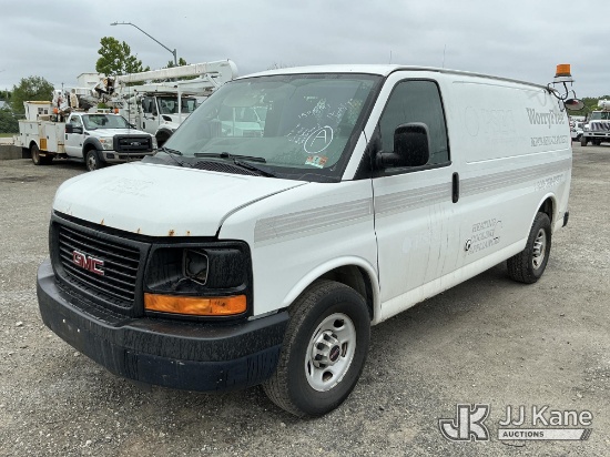 (Plymouth Meeting, PA) 2012 GMC Savana G3500 Cargo Van Jump To Start, Runs & Moves, Engine Light On,