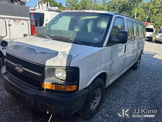 (Hagerstown, MD) 2004 Chevrolet Express Cargo Van Not Running, Key Does Not Turn, Condition Unknown,
