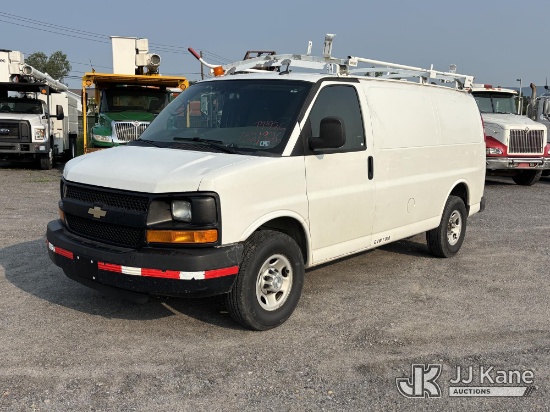 (Plains, PA) 2014 Chevrolet Express Cargo Van Runs & Moves, TPS Light On, Body & Rust Damage