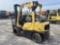 (Rome, NY) 2008 Hyster H60FT Solid Tired Forklift LPG Tank Not Included, Runs, Moves & Operates