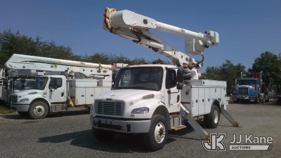 (West Berlin, NJ) Altec AM55, Over-Center Material Handling Bucket Truck rear mounted on 2018 Freigh