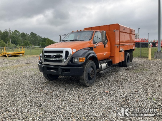 (Louisville, OH) 2015 Ford F750 Chipper Dump Truck Not Running, Condition Unknown, Upper Operation U