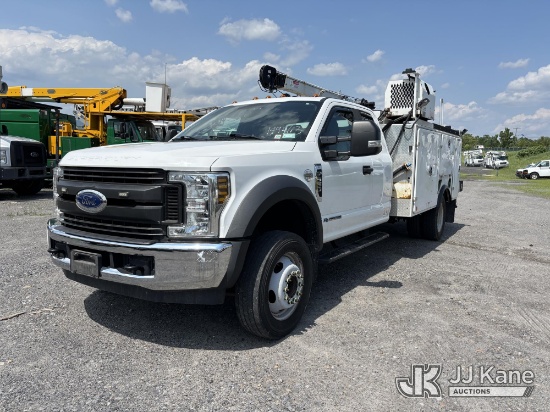 (Plains, PA) 2019 Ford F550 Service Truck Runs & Moves, Outriggers Intermittent Operation, Check Eng