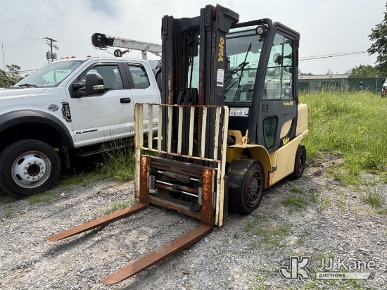 (Plains, PA) 2007 Yale Veracitor 80VX Forklift Not Running, Red Tagged, Condition Unknown, Rust Dama