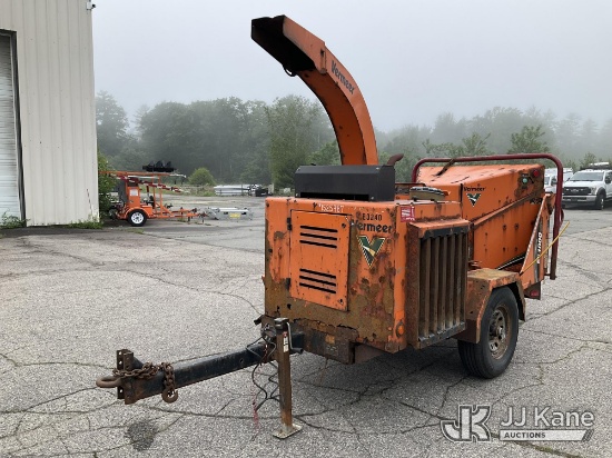 (Wells, ME) 2016 Vermeer BC1000XL Chipper (12in Drum), trailer mtd. Runs, Missing Battery, Jump To S