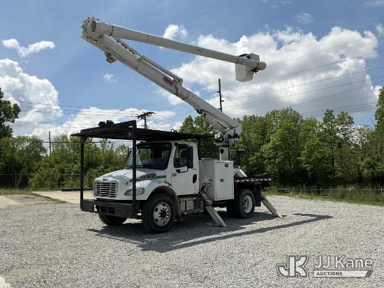 (Fort Wayne, IN) Altec LR7-58RM, Over-Center Bucket Truck rear mounted on 2018 Freightliner M2 Flatb