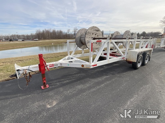 (Findlay, OH) 2014 Brindle 4RT21BS 4-Position T/A Reel Trailer Moves, Operates) (Removal is by Appoi