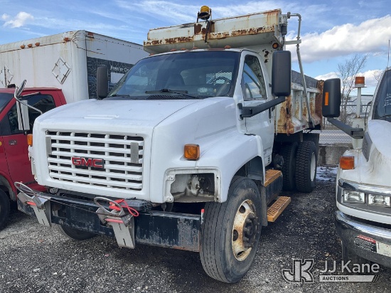 (Plymouth Meeting, PA) 2008 GMC C8500 Dump Truck Not Running, Condition Unknown, Body & Rust Damage,