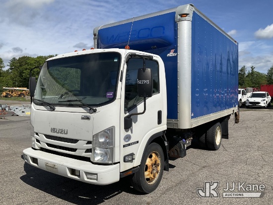 (Wells, ME) 2018 Isuzu NQR Box Truck Runs & Moves, Check Engine Light On, Liftgate Not Operational) 