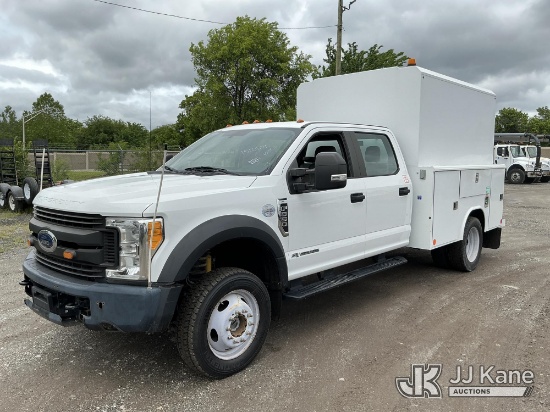 (Plymouth Meeting, PA) 2017 Ford F550 4x4 Crew-Cab Enclosed Service Truck Danella Unit) (Runs & Move