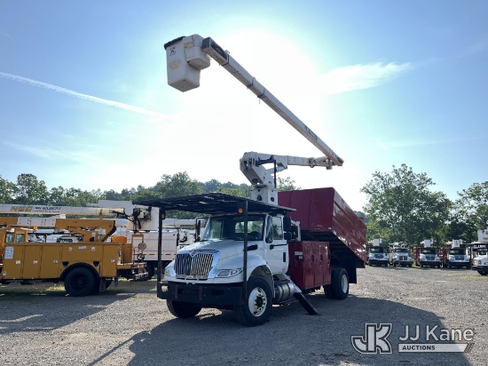 (Smock, PA) Terex XT PRO 60/70, Over-Center Elevator Bucket Truck mounted behind cab on 2017 Interna