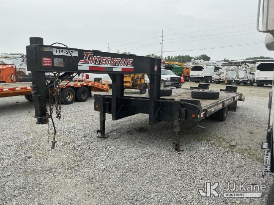 (Fort Wayne, IN) 2015 Interstate T/A Goose Neck Equipment Trailer Brake Drums & Wheels Removed From 