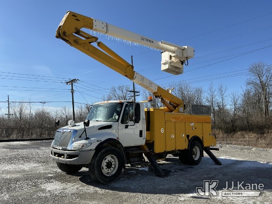 (Fort Wayne, IN) Terex/Telelect Hi-Ranger HR-50M, Material Handling Bucket Truck rear mounted on 201