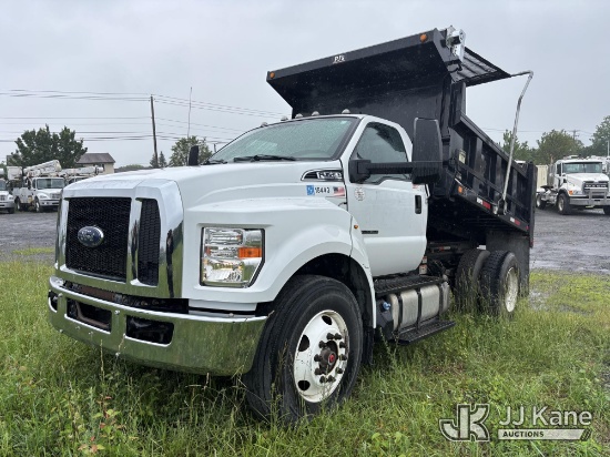 (Plains, PA) 2018 Ford F750 Dump Truck Runs & Operates, Not Moving, Conditions Unknown, Buyer Must L