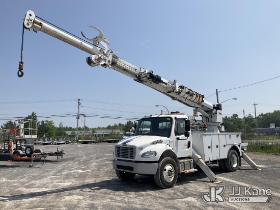 (Rome, NY) Altec DM47B-TR, Digger Derrick rear mounted on 2018 Freightliner M2 106 Utility Truck Run