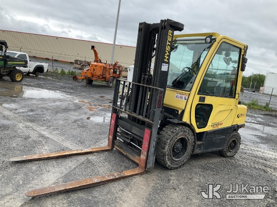 (Rome, NY) 2008 Hyster H60FT Solid Tired Forklift LPG Tank Not Included, Runs, Moves & Operates