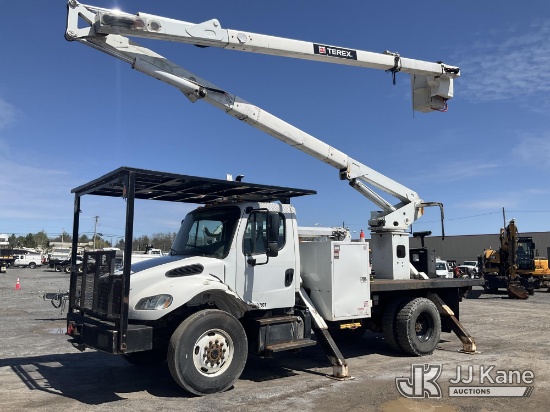 (Rome, NY) Terex/HiRanger XT60, Over-Center Bucket Truck rear mounted on 2013 Freightliner M2 106 4x