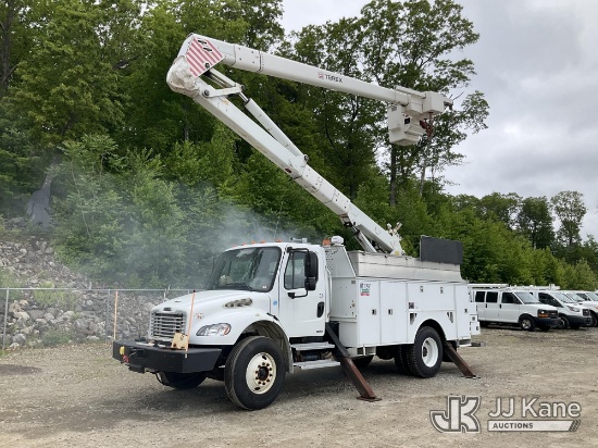 (Shrewsbury, MA) Terex/HiRanger HR-52MH, Material Handling Bucket Truck rear mounted on 2010 Freight