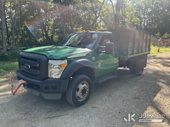 (Hagerstown, MD) 2014 Ford F550 Dump Chipper Truck Runs, Moves & Operates, Check Engine Light On, Bo