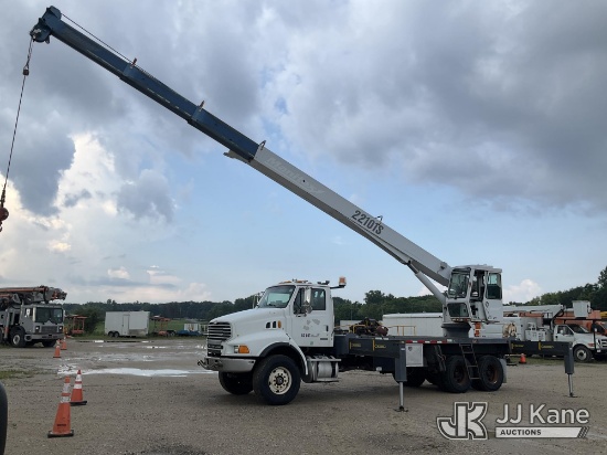(Charlotte, MI) Manitex 22101S, Hydraulic Crane rear mounted on 2008 Sterling LT8500 T/A Flatbed/Uti