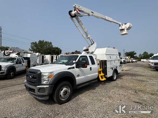 (Plymouth Meeting, PA) Altec AT40G, Articulating & Telescopic Bucket Truck mounted behind cab on 201