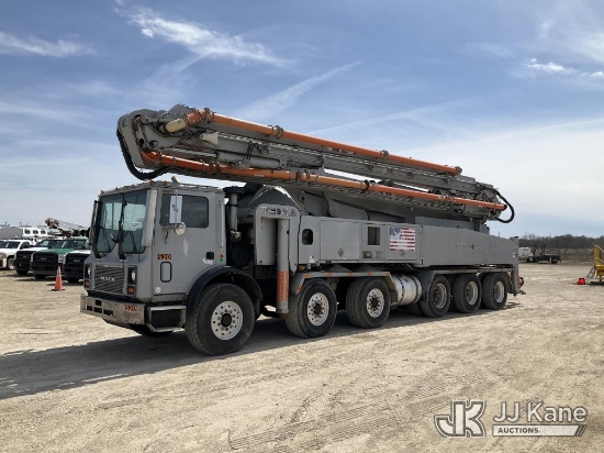 (Charlotte, MI) Schwing S 52 SX, Concrete Pump mounted on 2007 Mack MR688S Concrete Pumper Truck Run