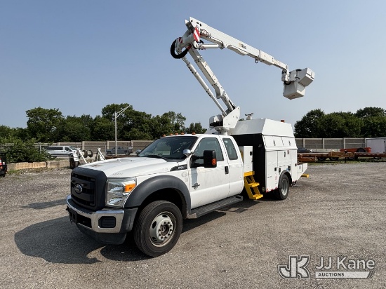 (Plymouth Meeting, PA) Altec AT40G, Articulating & Telescopic Bucket Truck mounted behind cab on 201