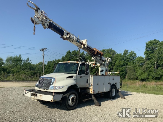 (Fort Wayne, IN) Terex Commander 4047, Digger Derrick rear mounted on 2012 International 4300 Utilit