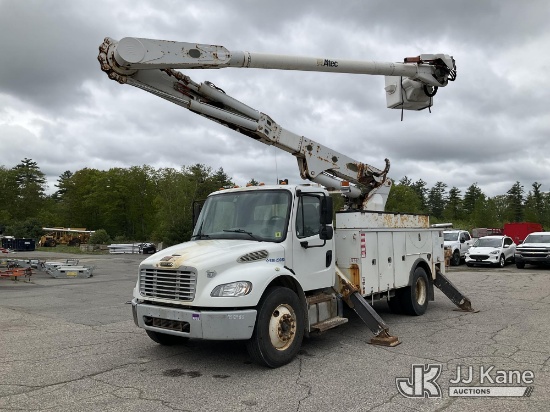 (Wells, ME) Altec AM55-E, Material Handling Bucket Truck rear mounted on 2014 Freightliner M2 106 Ut