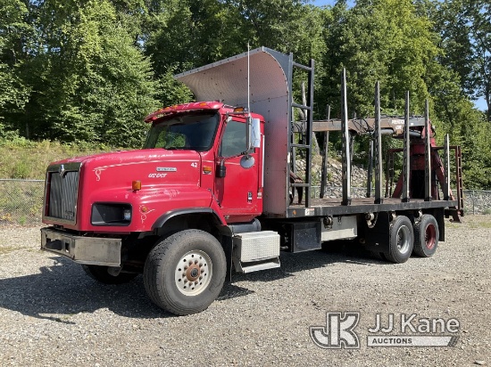 (Shrewsbury, MA) Prentice 120E, Grappleboom/Log Loader Crane rear mounted on 2001 International Pays