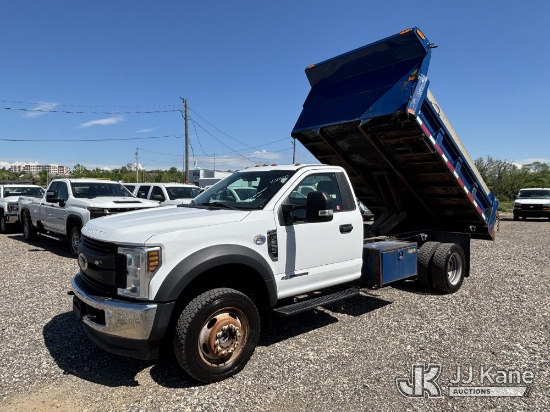(Plymouth Meeting, PA) 2019 Ford F550 4x4 Dump Truck Danella Unit) (Runs & Moves Dump Operates, Bed 