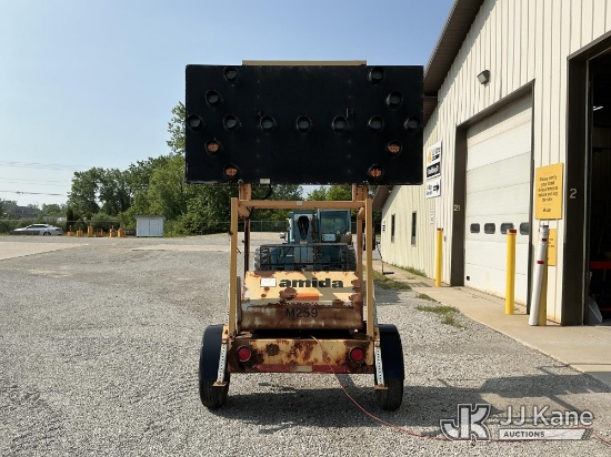 (Fort Wayne, IN) Amida 0DLSE15LA Portable Arrow Board, trailer mtd. No Title) (Operates) (Some Bulbs