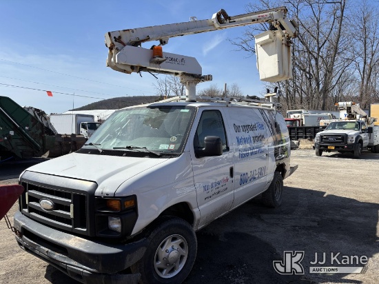 (Catskill, NY) Duralift DVS29, Telescopic Non-Insulated Bucket Van mounted behind cab on 2014 Ford E