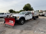 (Plymouth Meeting, PA) 2017 Ford F550 4x4 Crew-Cab Flatbed Truck Runs & Moves, Liftgate & Plow Opera