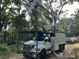 (Hagerstown, MD) Altec LR756, Over-Center Bucket Truck mounted behind cab on 2013 Ford F750 Chipper 