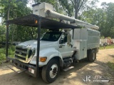 (Hagerstown, MD) Altec LR756, Over-Center Bucket Truck mounted behind cab on 2012 Ford F750 Chipper 
