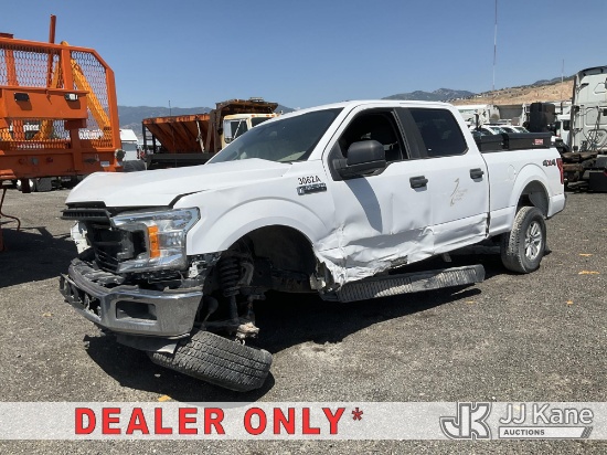 (Salt Lake City, UT) 2019 Ford F150 4x4 Crew-Cab Pickup Truck Wrecked, Not Running, Condition Unknow