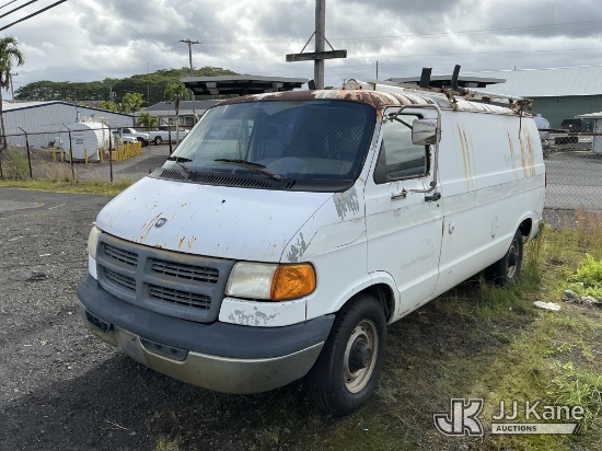 (Hilo, HI) 2002 Dodge RAM 2500 Cargo Van Runs & Moves) (Shifter Stuck, Could Not Put Into Gear, Will