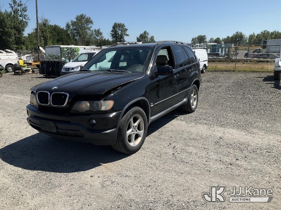 (Portland, OR) 2003 BMW X5 4X4 Sport Utility Vehicle Runs & Moves) (Jump to Start, Drivers Window Wi